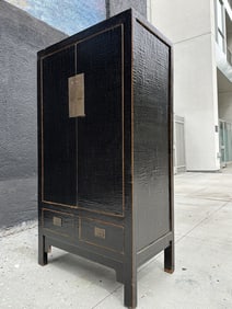 Vintage Chinese Wedding Cabinet With shelves and Drawers