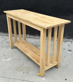 Post Modern Console in Blond Wood