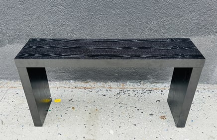 Black Console Table With a Ceruzed Oak Finish