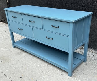 Post Modern Dresser With 5 Drawers and Shelf