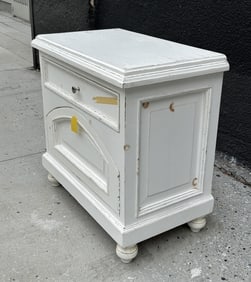 White Washed Nightstand/Cabinet