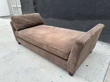 Mid Century Modern Style Day Bed in Brown Fabric