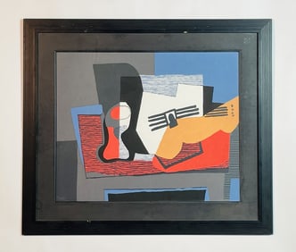 Abstract Lithograph After Piccaso, Signed