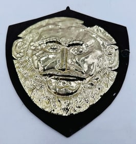 Vintage Gold Tone Wall Sculpture, Mask Of Agamemnon