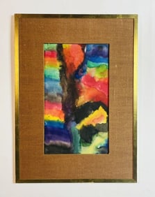 Vintage Colorful Watercolor Painting