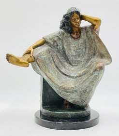 Bronze Sculpture by Mexican Sculptor Victor Gutierrez (Mexico 1950-) Number 6/25, Mexico 87