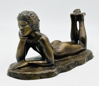Nude Bronze Sculpture by Victor Salmones (Mexico 1937-1989) Signed & Number 8/10
