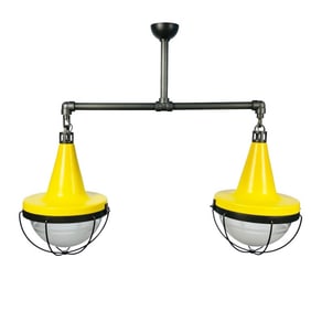 Double "Malplaquet" Pendant Light by The Urban Electric, Made in the USA