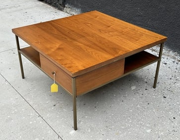 Coffee Table With Two Drawers in the Style of Paul McCobb