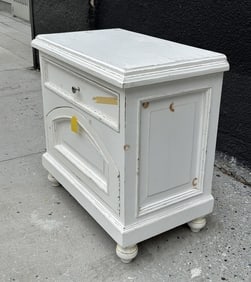 White Washed Nightstand/Cabinet