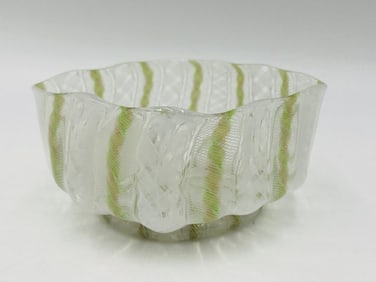 Murano glass bowl made by Salviati, Murano in Italy.
