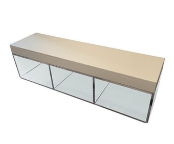 Vintage Three Seater Bench in Lucite and Corian
