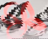 One of a Kind Red Ribbon Sculpture by Paul Chilkov, USA 1980s