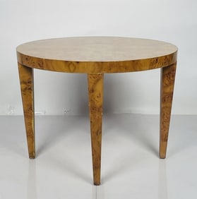 Vintage Burlwood Center Table, USA 1960s