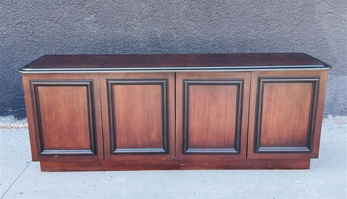 Vintage Sideboard/Credenza With Black Trim