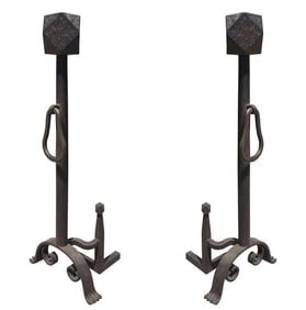 Pair of ARIZONA Andirons by Paul Ferrante