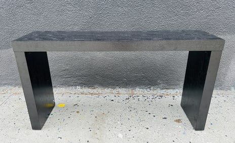 Black Console Table With a Ceruzed Oak Finish