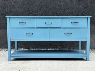 Post Modern Dresser With 5 Drawers and Shelf