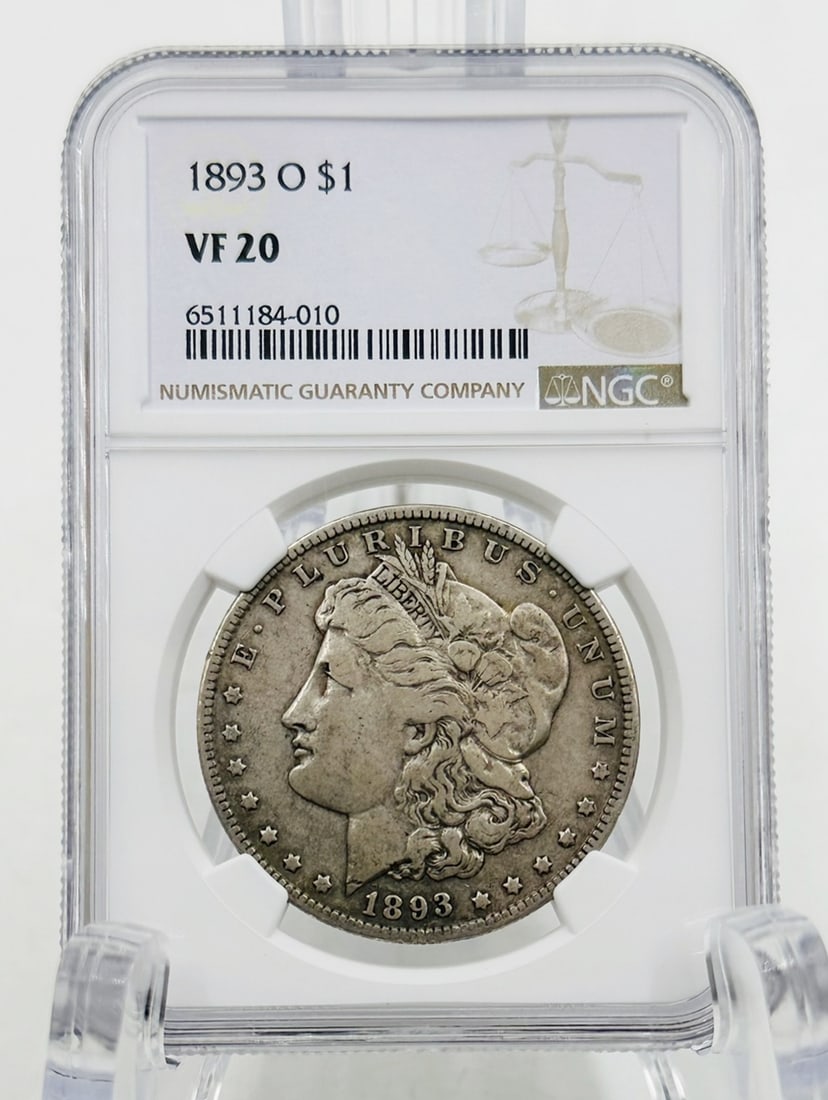 1893 O Morgan Silver Dollar NGC VF 20 (1 of 5)