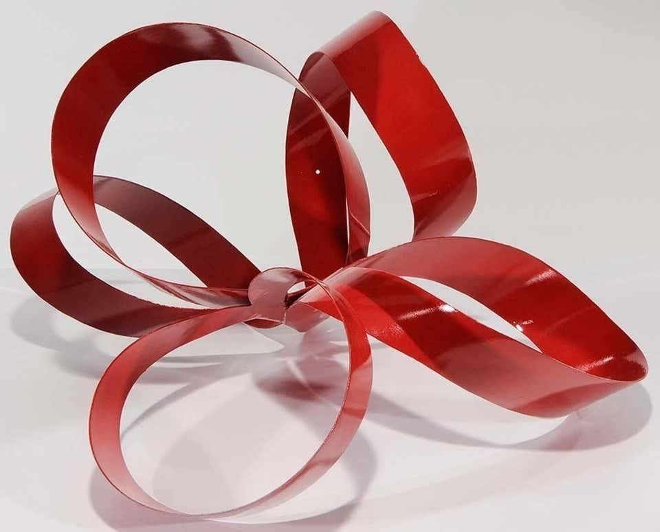 One of a Kind Red Ribbon Sculpture by Paul Chilkov, USA 1980s (1 of 8)