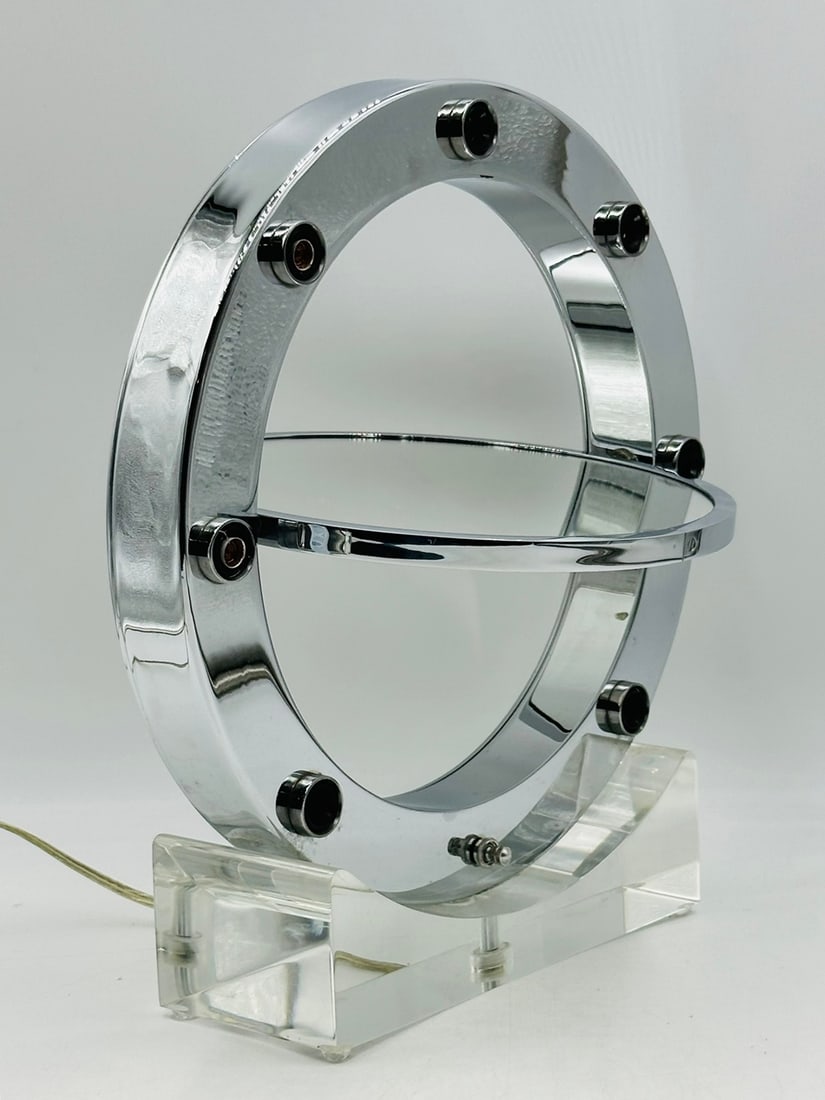 Lucite & Chrome Magnified Vanity Mirror By Charles Hollis Jones (1 of 11)