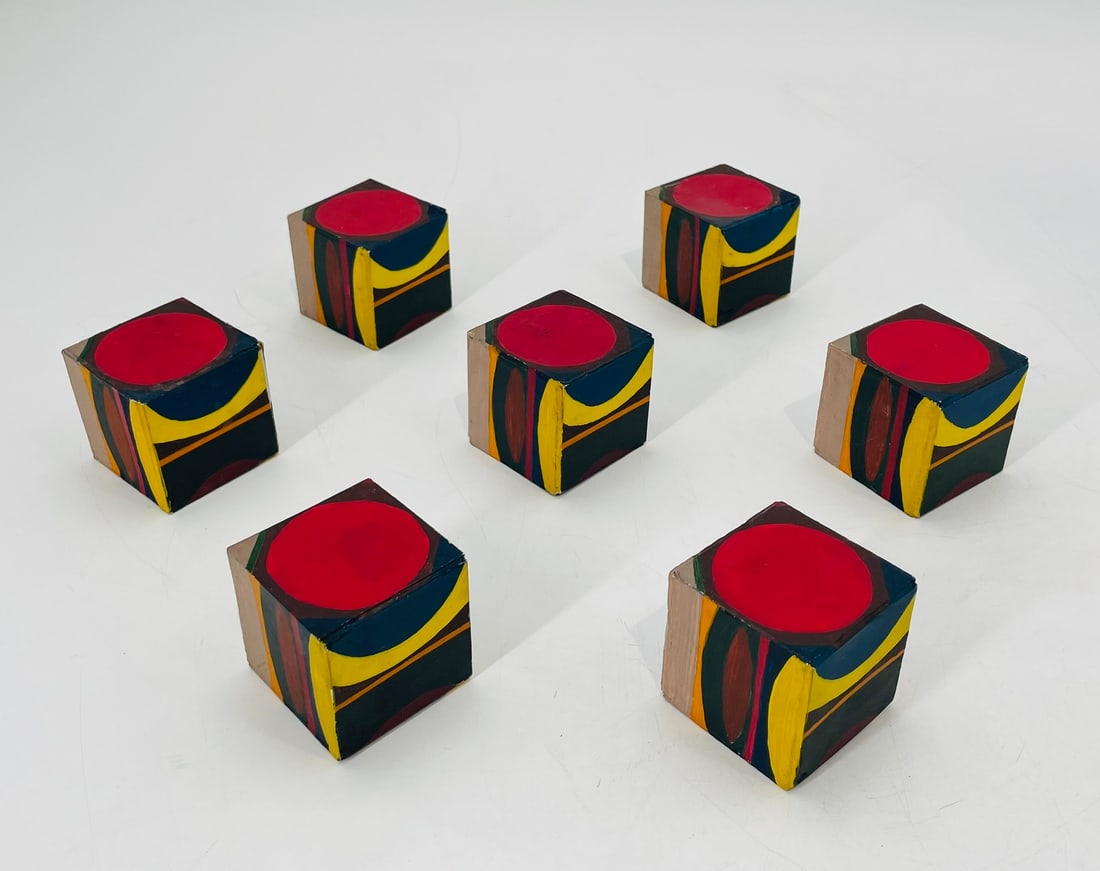 Seven Cubes Art Composition, USA 20th Century (1 of 13)