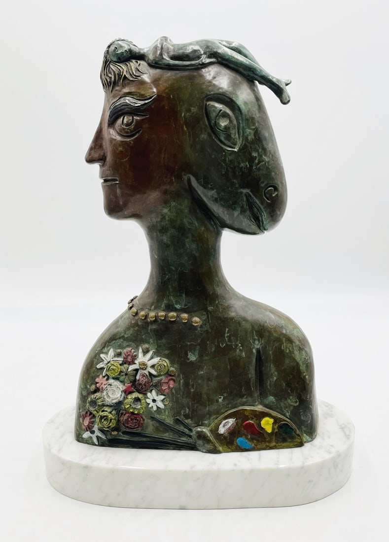 Bronze Sculpture by Robert St. Croix, Homage to Chagall, Signed & Number 2/75 Dated: Bronze Sculpture by Robert St. Croix, an awe-inspiring Homage to Chagall. This remarkable piece, signed and numbered 2/75, is dated 1988, making it a true testament to the artist's undeniable talent a