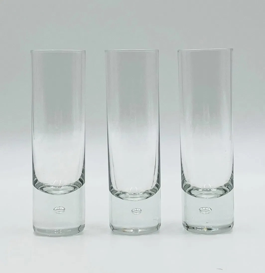 Set of 3 Crystal Bud Vases or Tumblers attb to Kosta Boda (1 of 7)