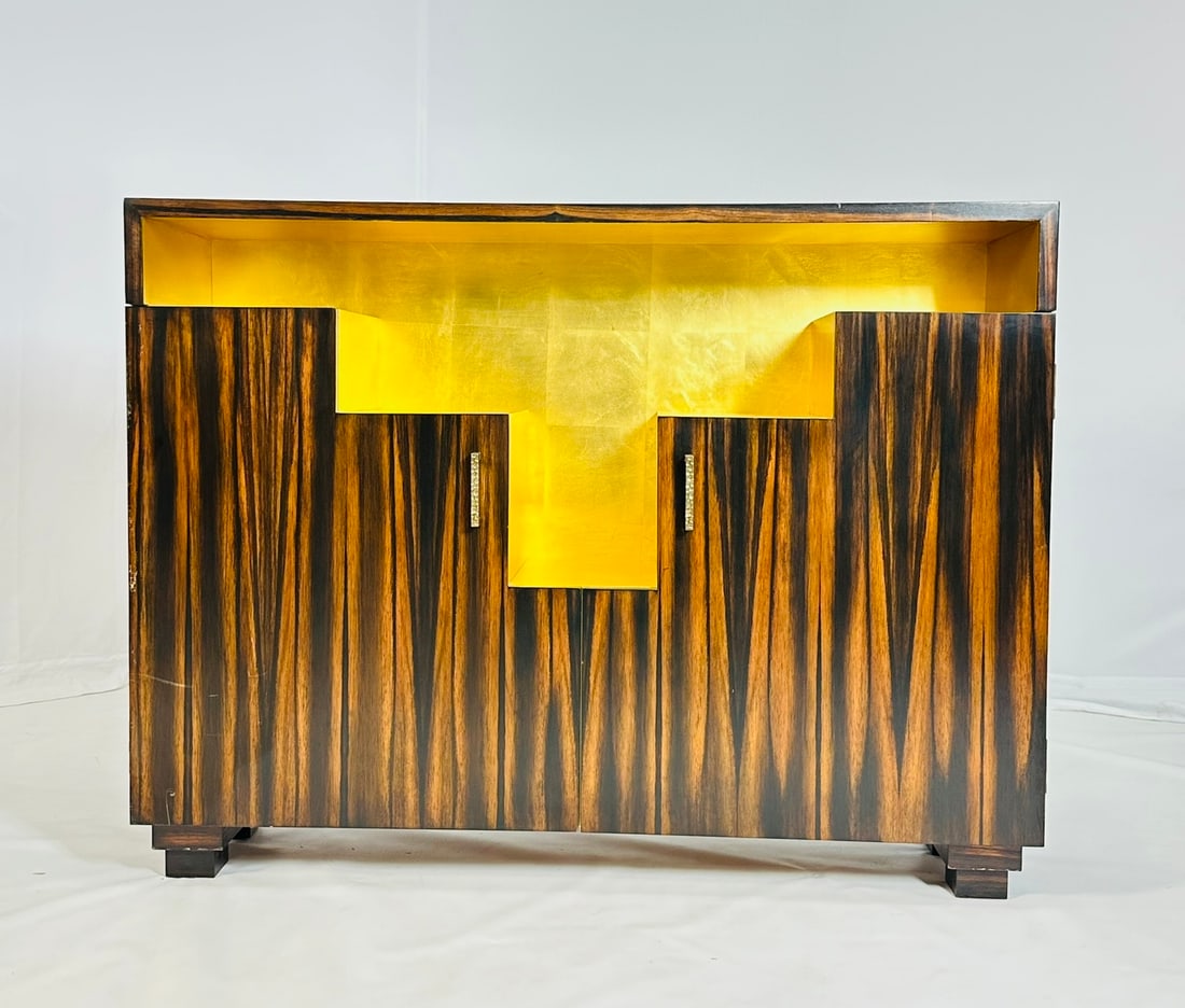 Art Deco Cabinet in Macassar Ebony & Gold Leaf Details (1 of 20)