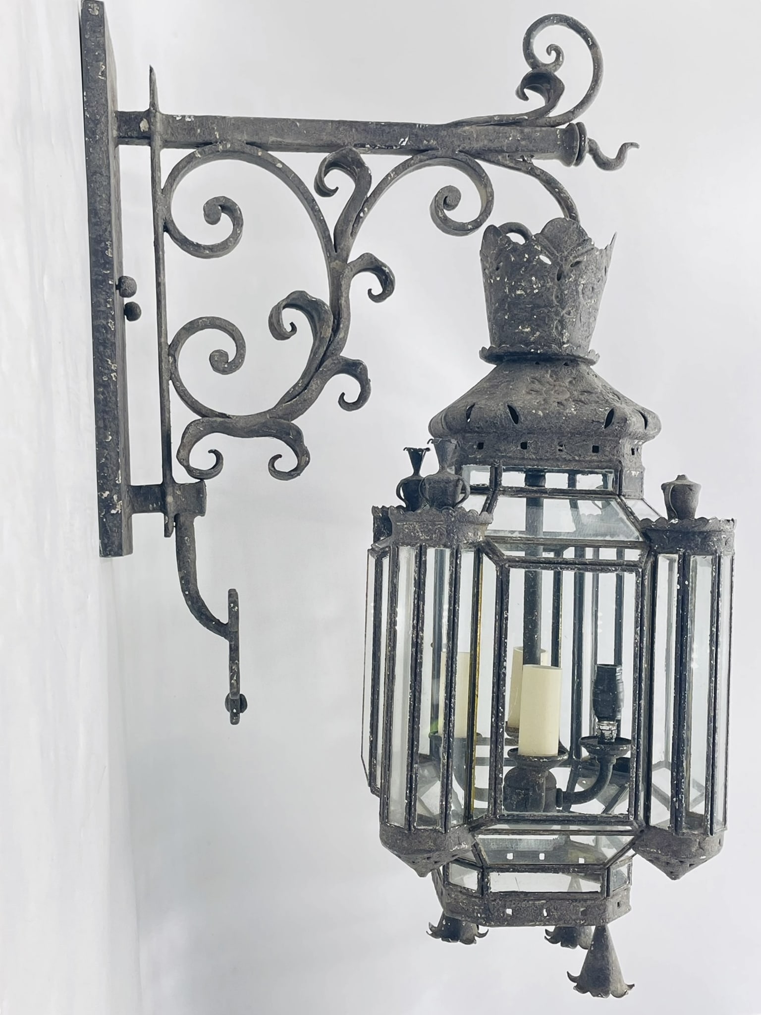 Vintage Wrough Iron "Old Stock" Sconce Light by Paul Ferrante, (1 of 19)
