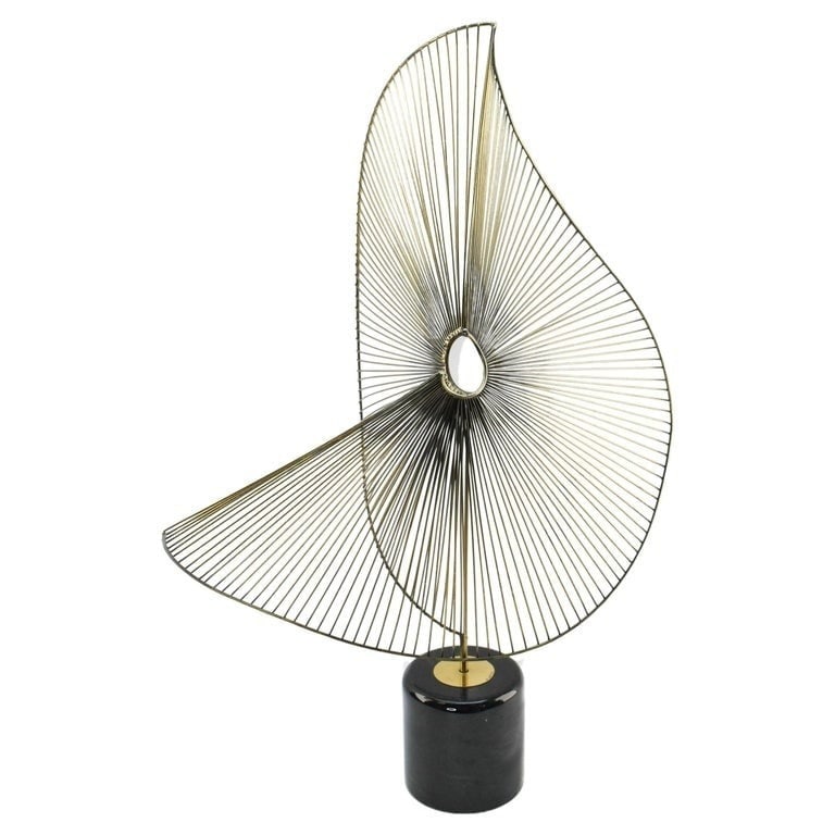 Brutalist Brass & Marble Sculpture by Curtis Jere (American 20th Century) Signed & Dated (1 of 11)