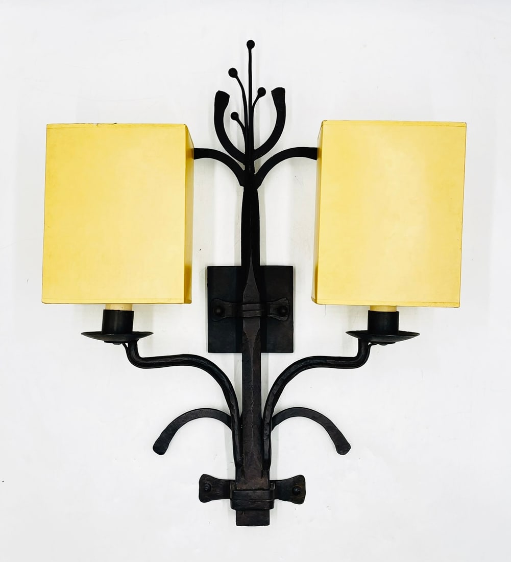 "Parker" Wrought Iron Wall Sconce by Paul Ferrante (1 of 13)