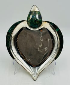 Cobra tray With Lapis Lazuli & Malachite by Los Castillo, 20th Century Mexico