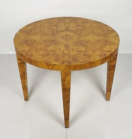 Vintage Burlwood Center Table, USA 1960s