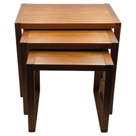 Set of Three Danish Modern Teak Nesting Tables by Vi-Ma Mobler
