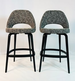 Pair of Eero Saarinen Barstools for Knoll, Labeled & Dated