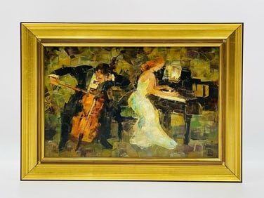 Vintage Oil Painting by Los Angeles Artist Z, Charlotte Sherman