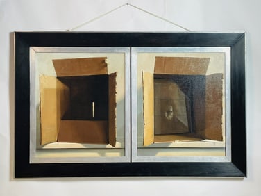 Diptych Oil Painting by Jan Saether from the Gnostic Journey Collection (1944-2018)