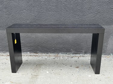 Black Console Table With a Ceruzed Oak Finish