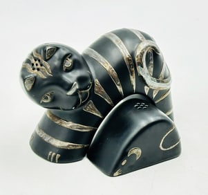 Porcelain & Silver Table Sculptures By Emilia Castillo, Mexico 1980s