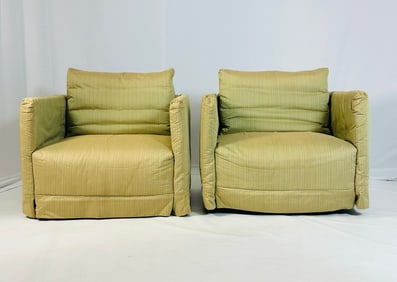 Pair of "Ottomama" Lounge Chairs Designed in Italy by B&B Italia, Dated 1985