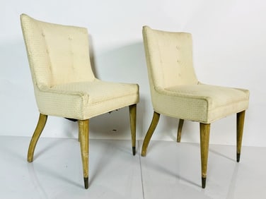 Pair of Vintage Chairs with Sculptural Lines