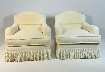 Pair of Large Arm Chairs Made in San Francisco by Kroll Furniture