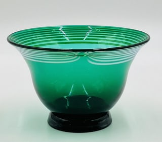 Hand Blown Studio Glass Bowl by Correia, Signed & Dated