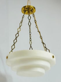 Alabaster and Brass "Verona" Chandelier Vaughan Lighting