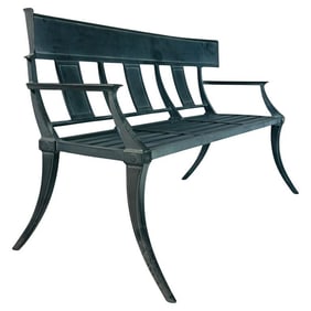 Vintage Cast Aluminum Klismos Bench