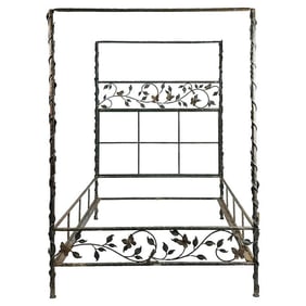 Wrought Iron Queen Size Poster Bed by Paul Ferrante