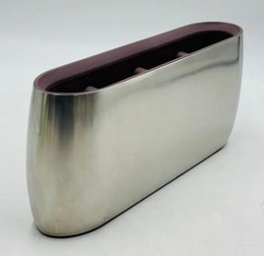 Stainless Steel Vase By Hiromichi Konno for Georg Jensen, Made in Denmark