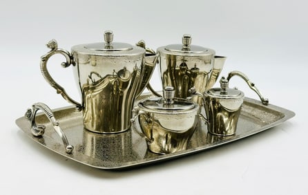 Vintage Japanese Coffee/Tea Service With Sea Horse Handles