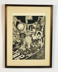 Vintage Lithograph, Signed